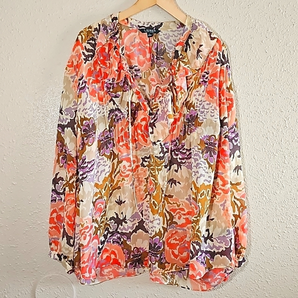 Ralph Lauren Floral Ruffle Top